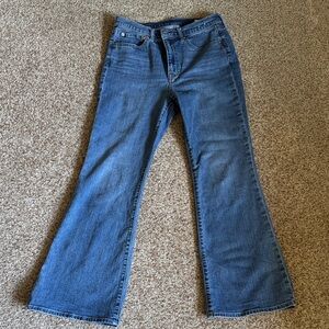 GAP Women's High Rise 70’s Flare Jeans in Medium Wash